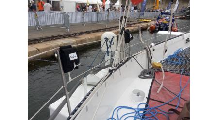 Installation sur le trimaran Reauté Chocolat