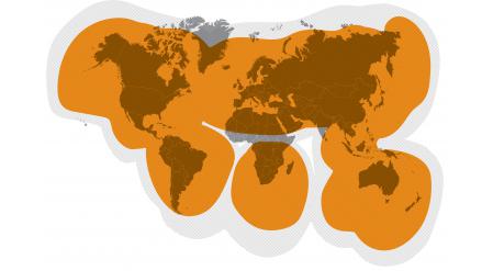 Zone de couverture Globalstar